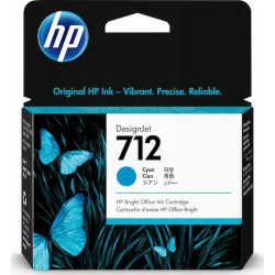 HP 712 Γνήσιο Μελάνι Εκτυπωτή InkJet Κυανό (3ED67A)