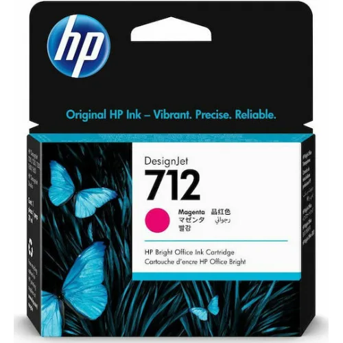 HP 712 Γνήσιο Μελάνι Εκτυπωτή InkJet Ματζέντα (3ED68A)