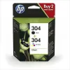 HP 304 Γνήσιο Πακέτο 2 Μελανιών Εκτυπωτή InkJet Πολλαπλό (Color) / Μαύρο (3JB05AE)