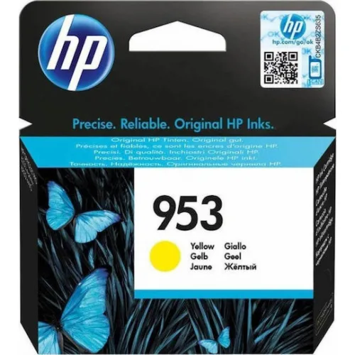 HP 953 Γνήσιο Μελάνι Εκτυπωτή InkJet Κίτρινο (F6U14AE)