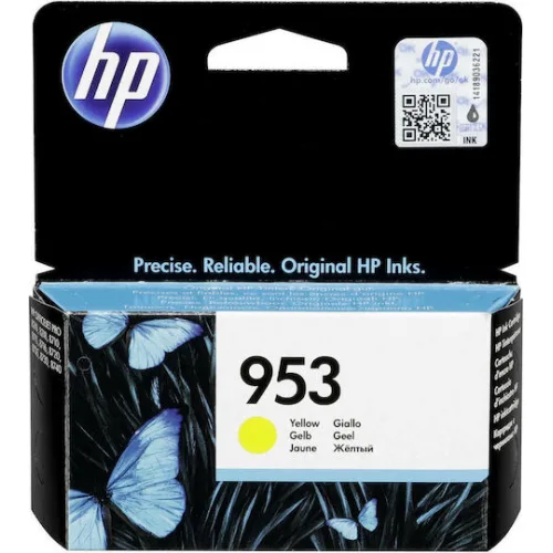 HP 953 Γνήσιο Μελάνι Εκτυπωτή InkJet Κίτρινο (F6U14AE)