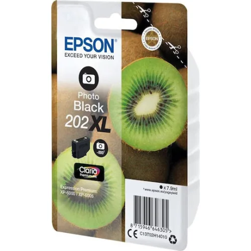Epson 202XL Γνήσιο Μελάνι Εκτυπωτή InkJet Photo Μαύρο (C13T02H14010)