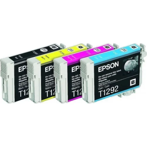 Epson T1295L Γνήσιο Πακέτο 4 Μελανιών Εκτυπωτή InkJet Κίτρινο / Κυανό / Ματζέντα / Μαύρο (C13T12954010 C13T12954012)