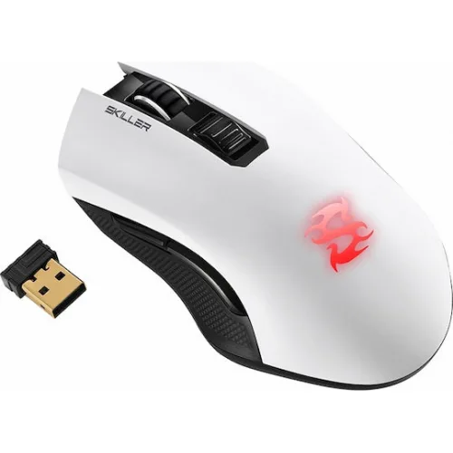 Sharkoon Skiller SGM3 Ασύρματο RGB Gaming Ποντίκι 6000 DPI Λευκό