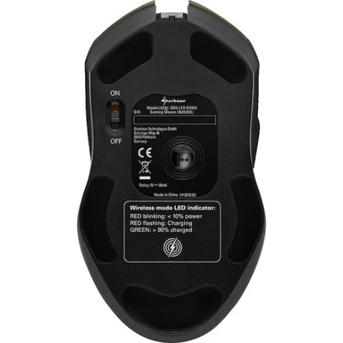 Sharkoon Skiller SGM3 Ασύρματο RGB Gaming Ποντίκι 6000 DPI Λευκό
