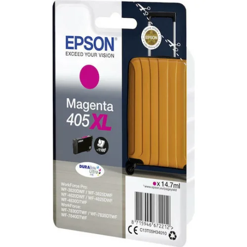 Epson 405XL Γνήσιο Μελάνι Εκτυπωτή InkJet Ματζέντα (C13T05H34010)