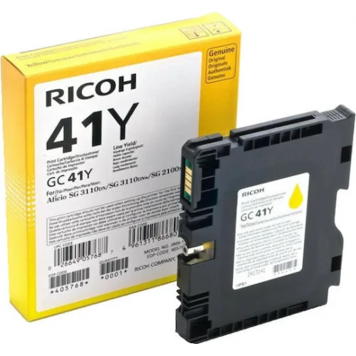 Ricoh GC41Y Γνήσιο Μελάνι Εκτυπωτή InkJet Κίτρινο (405764)