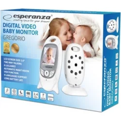Esperanza Ενδοεπικοινωνία Μωρού με Κάμερα & Οθόνη 2" , Αμφίδρομη Επικοινωνία & Νανουρίσματα