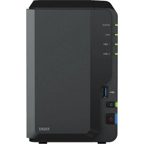 Synology DiskStation DS223 NAS Tower με 2 θέσεις για HDD/SSD