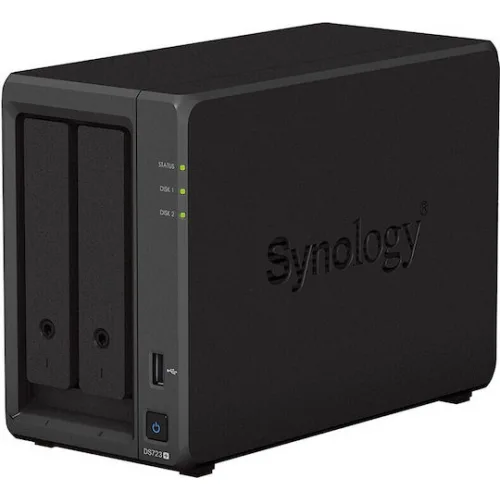 Synology DiskStation DS723+ NAS Tower με 2 θέσεις για HDD/M.2/SSD και 2 θύρες Ethernet