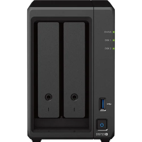Synology DiskStation DS723+ NAS Tower με 2 θέσεις για HDD/M.2/SSD και 2 θύρες Ethernet