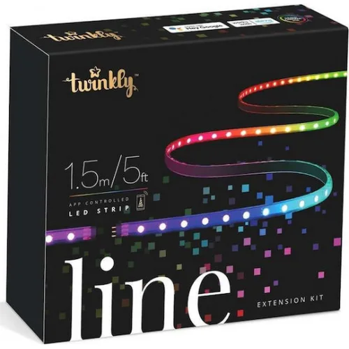 Twinkly Smart Ταινία LED Line Extension 220V RGB Φως 1.5m με Τροφοδοτικό
