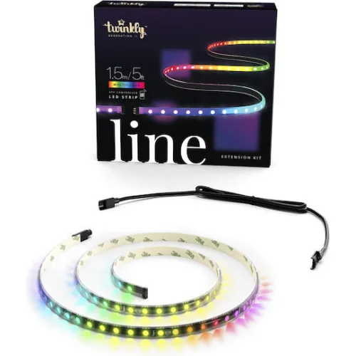 Twinkly Smart Ταινία LED Line Extension 220V RGB Φως 1.5m με Τροφοδοτικό