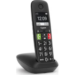 Gigaset E290 Ασύρματο Τηλέφωνο με Ελληνικό Μενού Μαύρο