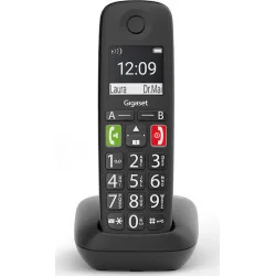 Gigaset E290 Ασύρματο Τηλέφωνο με Ελληνικό Μενού Μαύρο