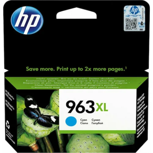 HP 963XL Γνήσιο Μελάνι Εκτυπωτή InkJet Κυανό (3JA27AE)