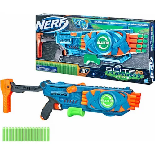 Nerf Εκτοξευτής Flip 16 Elite 2.0 για 8+ Ετών