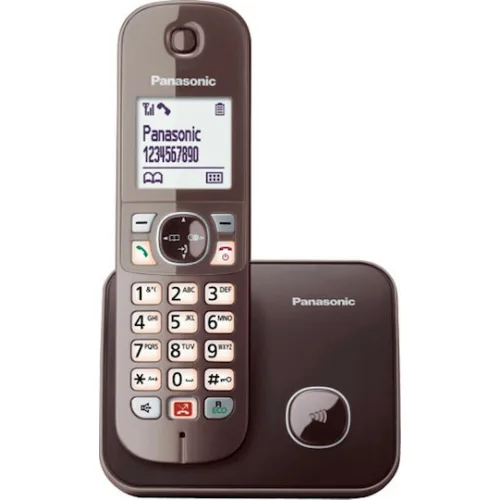 Panasonic KX-TG6851 Ασύρματο Τηλέφωνο με Ελληνικό Μενού Καφέ
