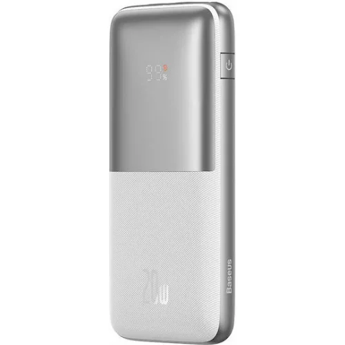 Baseus Bipow Pro Power Bank 10000mAh 20W με 2 Θύρες USB-A και Θύρα USB-C Λευκό
