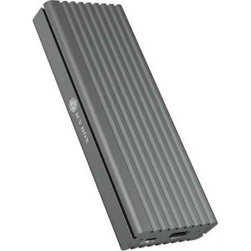Icy Box Θήκη για Σκληρό Δίσκο M.2 PCI Express NVME με σύνδεση USB 3.1 Type-C σε Γκρι χρώμα
