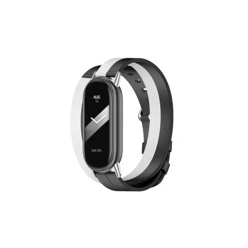 Xiaomi Λουράκι Δερμάτινο Μαύρο (Smart Band 8 / Smart Band 9 / Smart Band 10)