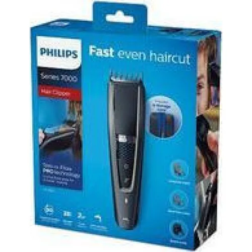 Philips Series 7000 Σετ Επαναφορτιζόμενης Κουρευτικής Μηχανής Μαύρο HC7650/15