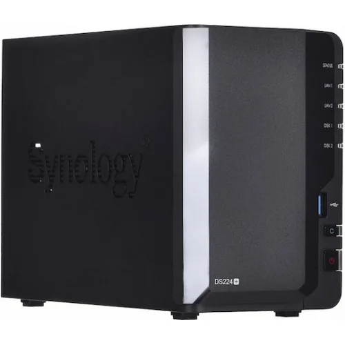 Synology DiskStation DS224+ NAS Tower με 2 θέσεις για HDD/SSD και 2 θύρες Ethernet