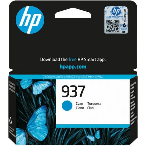 HP 937 Γνήσιο Μελάνι Εκτυπωτή InkJet Κυανό (4S6W2NE)