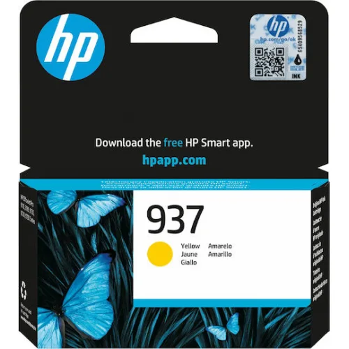 HP 937 Γνήσιο Μελάνι Εκτυπωτή InkJet Κίτρινο (4S6W4NE)