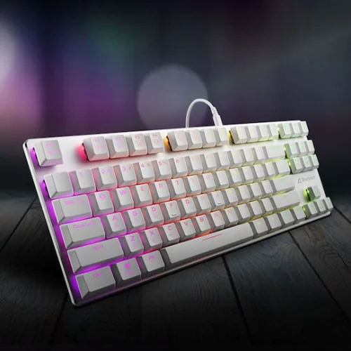 Sharkoon PureWriter TKL RGB Gaming Μηχανικό Πληκτρολόγιο Tenkeyless με Kailh Red διακόπτες και RGB φωτισμό (Αγγλικό US) Λευκό Sharkoon PureWriter TKL RGB Gaming Μηχανικό Πληκτρολόγιο Tenkeyless με Kailh Red διακόπτες και RGB φωτισμό (Αγγλικό US) Λευκό