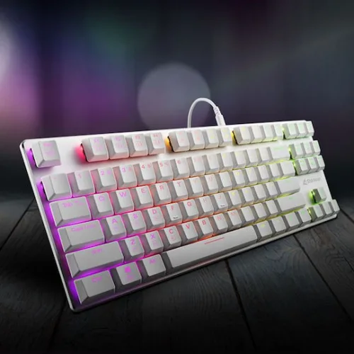 Sharkoon PureWriter TKL RGB Gaming Μηχανικό Πληκτρολόγιο Tenkeyless με Kailh Blue διακόπτες και RGB φωτισμό (Αγγλικό US) Λευκό Sharkoon PureWriter TKL RGB Gaming Μηχανικό Πληκτρολόγιο Tenkeyless με Kailh Blue διακόπτες και RGB φωτισμό (Αγγλικό US) Λευκό