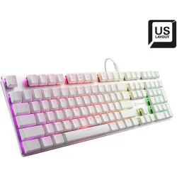 Sharkoon PureWriter RGB Gaming Μηχανικό Πληκτρολόγιο με Kailh Red διακόπτες και RGB φωτισμό (Αγγλικό US) Λευκό Sharkoon PureWriter RGB Gaming Μηχανικό Πληκτρολόγιο με Kailh Red διακόπτες και RGB φωτισμό (Αγγλικό US) Λευκό