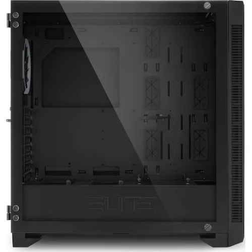 Sharkoon Elite Shark CA200M Gaming Midi Tower Κουτί Υπολογιστή με Πλαϊνό Παράθυρο και RGB Φωτισμό Μαύρο