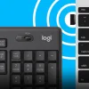 Logitech MK295 Silent Ασύρματο Σετ Πληκτρολόγιο & Ποντίκι Αγγλικό US Γκρι