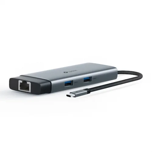 TP-LINK USB-C Docking Station με HDMI 4K PD Ethernet Γκρι (UH6120C)