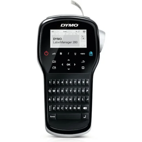 Dymo Labelmanager T 280 Qwerty Kitcase Ηλεκτρονικός Ετικετογράφος Χειρός σε Μαύρο Χρώμα