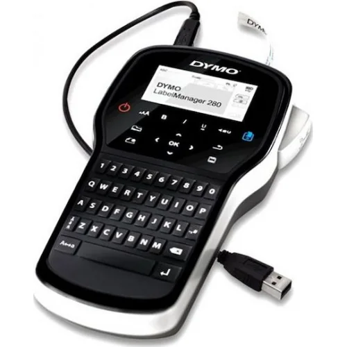 Dymo Labelmanager T 280 Qwerty Kitcase Ηλεκτρονικός Ετικετογράφος Χειρός σε Μαύρο Χρώμα