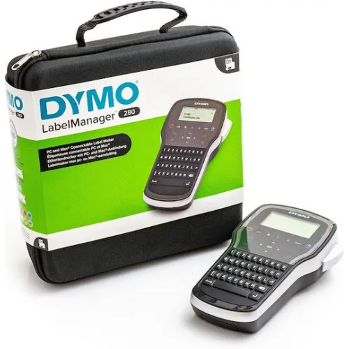 Dymo Labelmanager T 280 Qwerty Kitcase Ηλεκτρονικός Ετικετογράφος Χειρός σε Μαύρο Χρώμα