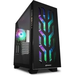 Sharkoon Elite Shark CA300T Gaming Midi Tower Κουτί Υπολογιστή με Πλαϊνό Παράθυρο και RGB Φωτισμό Μαύρο