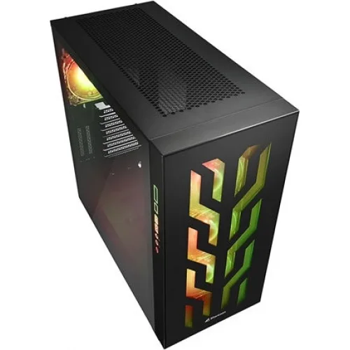 Sharkoon Elite Shark CA300T Gaming Midi Tower Κουτί Υπολογιστή με Πλαϊνό Παράθυρο και RGB Φωτισμό Μαύρο