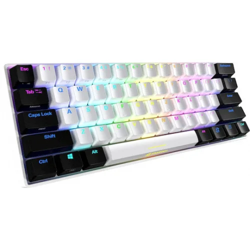 Sharkoon Skiller SGK50 S4 Gaming Μηχανικό Πληκτρολόγιο 60% με Kailh Blue διακόπτες και RGB φωτισμό (Αγγλικό US) Λευκό Sharkoon Skiller SGK50 S4 Gaming Μηχανικό Πληκτρολόγιο 60% με Kailh Blue διακόπτες και RGB φωτισμό (Αγγλικό US) Λευκό