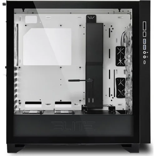 Sharkoon Elite Shark CA300T Gaming Midi Tower Κουτί Υπολογιστή με Πλαϊνό Παράθυρο και RGB Φωτισμό Λευκό