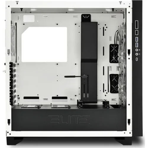 Sharkoon Elite Shark CA300T Gaming Midi Tower Κουτί Υπολογιστή με Πλαϊνό Παράθυρο και RGB Φωτισμό Λευκό