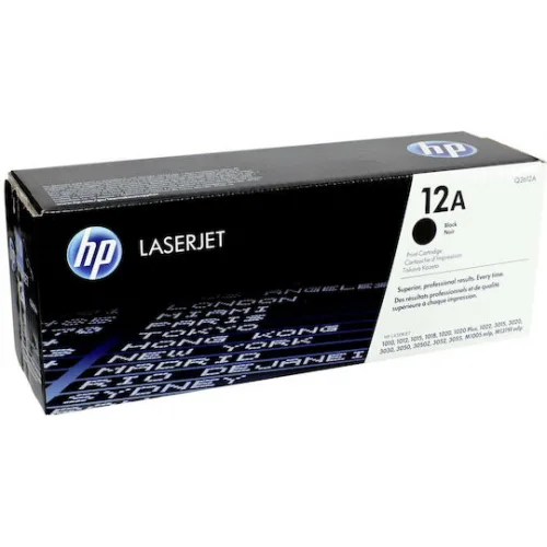 HP 12A Γνήσιο Toner Laser Εκτυπωτή Μαύρο 2000 Σελίδων (Q2612A)