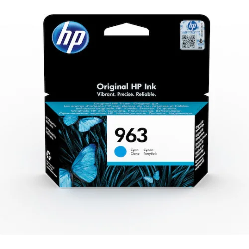 HP 963 Γνήσιο Μελάνι Εκτυπωτή InkJet Κυανό (3JA23AE)