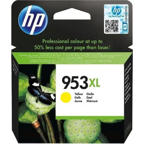 HP 953XL Γνήσιο Μελάνι Εκτυπωτή InkJet Κίτρινο (F6U18AE)