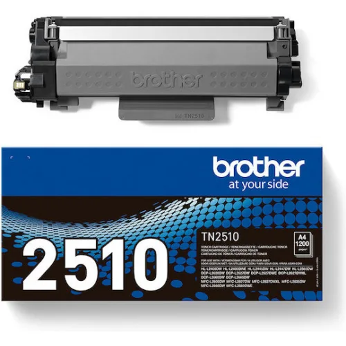 Brother TN-2510 Γνήσιο Toner Laser Εκτυπωτή Μαύρο (TN-2510)
