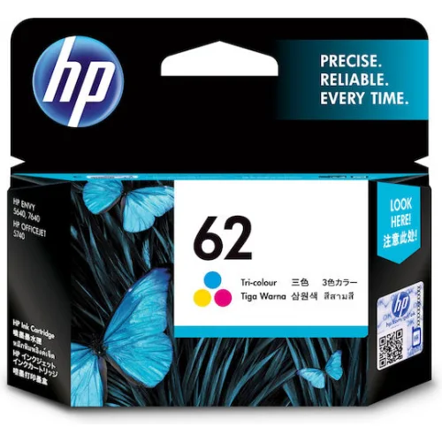 HP 62 Γνήσιο Μελάνι Εκτυπωτή InkJet Πολλαπλό (Color) (C2P06AE)
