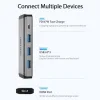 VENTION Type-C to HDMI/USB 3.0*3/PD 87W Docking Station 0.15M Gray Metal Type (CNBHB) (VENCNBHB)