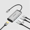VENTION Type-C to HDMI/USB 3.0*3/PD 87W Docking Station 0.15M Gray Metal Type (CNBHB) (VENCNBHB)
